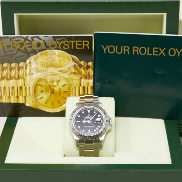 Pre Owned Rolex Explorer II Steel Black Dial Oyster Bracelet 40mm with Box