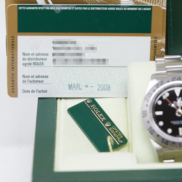 Rolex Pre-Owned Explorer II Stainless Steel Black Dial on Oyster Bracelet [COMPLETE SET 2008] 40mm