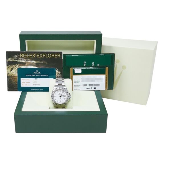 Rolex Pre-Owned Explorer II Stainless Steel White Dial on Oyster Bracelet [BOX and PAPERS] 40mm