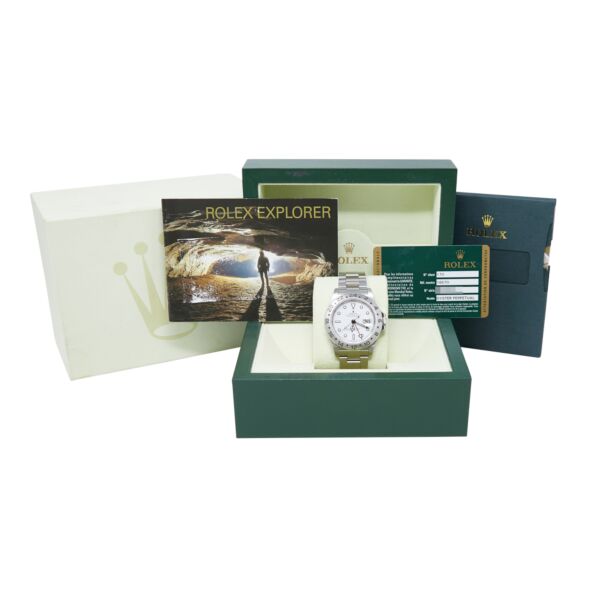 Rolex Pre-Owned Explorer II Stainless Steel White Dial on Oyster Bracelet [BOX and OPEN PAPERS] 40mm