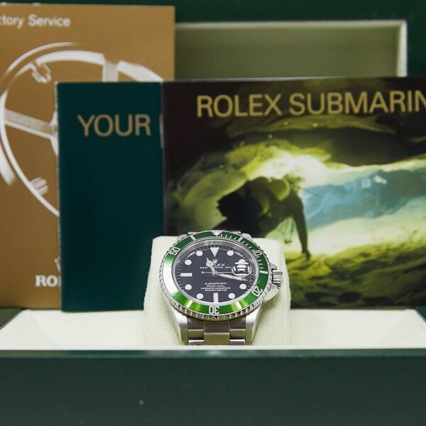 Rolex Submariner Steel 50th Anniversary 'Kermit' Green Bezel Black Dial on Oyster Bracelet 40mm