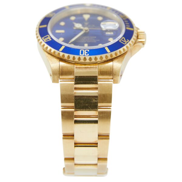 Rolex Pre-Owned Submariner Yellow Gold Blue Dial on Oyster Bracelet [WITH BOX] 40mm