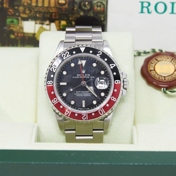 Rolex Pre-Owned GMT-Master II Steel Black Dial 