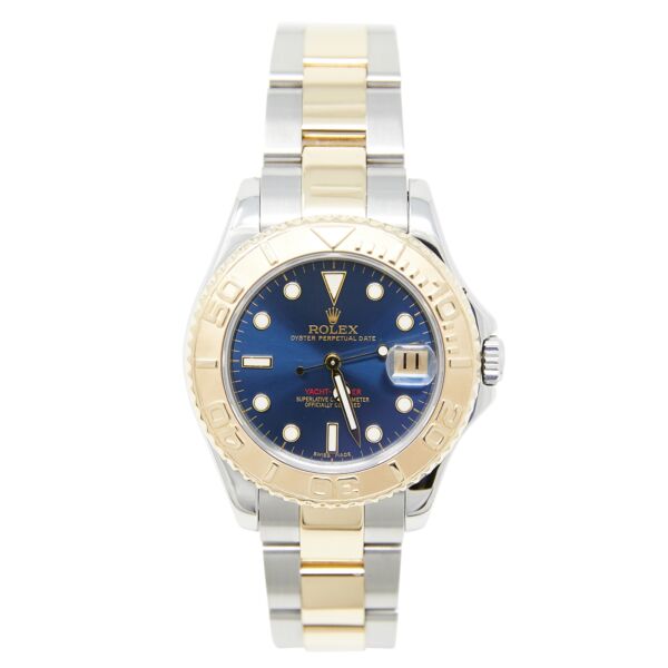 Pre Owned Rolex Yacht Master Steel and Yellow Gold Blue Dial on Oyster 35mm 