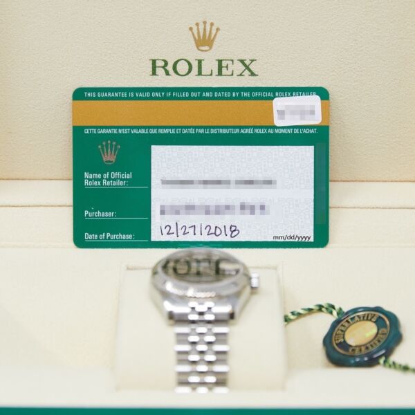 Rolex Pre-Owned Datejust Steel + White Gold Black Roman Dial on Jubilee [COMPLETE SET 2018] MINT 31mm