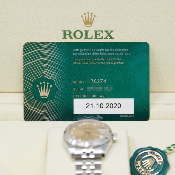 Rolex Pre-Owned Datejust 31 Steel + White Gold Pink Diamond Dial on Jubilee Bracelet [COMPLETE SET] 2020