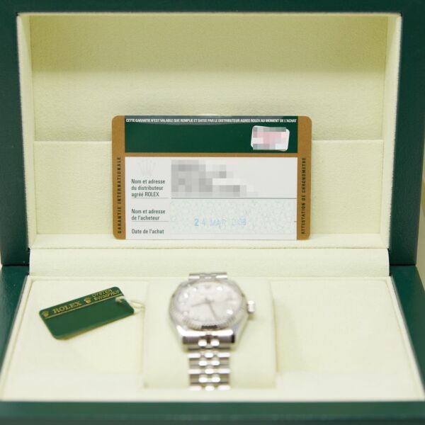 Rolex Pre Owned Datejust Steel and White Gold Silver Jubilee Diamond Dial on Jubilee 31mm