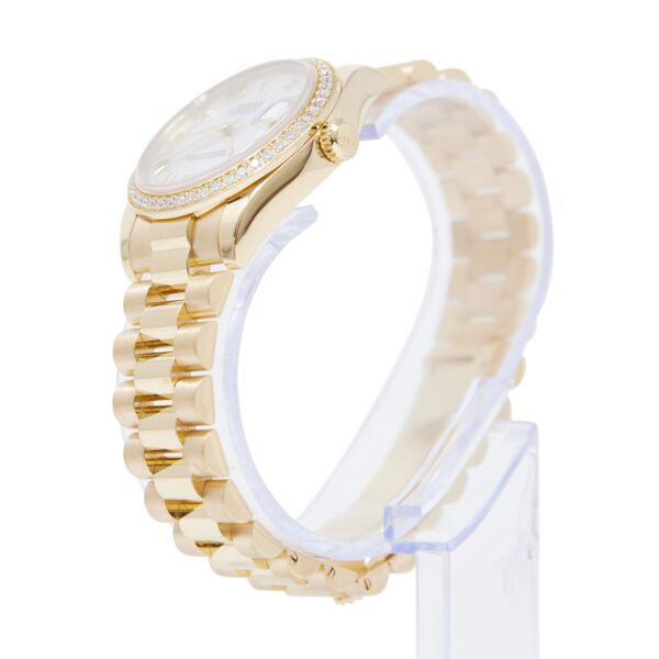 Rolex Pre-Owned Datejust Yellow Gold Mother of Pearl Roman Dial on Presidential Bracelet [FULL SET 2020] 31mm