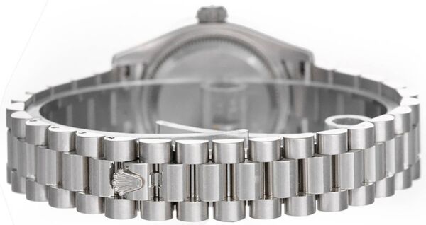 Rolex Datejust Platinum Silver Diamond Roman IX Dial 28 mm