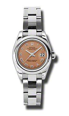 Rolex Pre Owned Datejust Steel Pink Roman Dial on Oyster 26mm