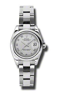 Rolex Pre Owned Datejust Steel Silver Roman Dial on Oyster 26mm