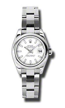 Rolex Pre Owned Datejust Steel White Stick Dial on Oyster 26mm