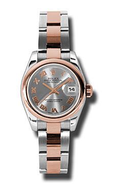 Rolex Pre Owned Datejust Steel and Rose Gold Steel Roman Dial on Oyster 26mm