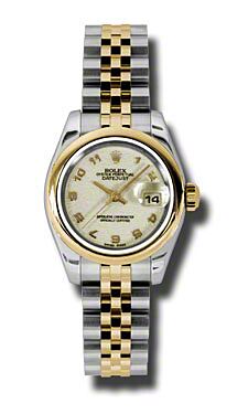 Rolex Pre Owned Datejust Steel and Yellow Gold Ivory Jubilee Arabic Dial on Jubilee 26mm