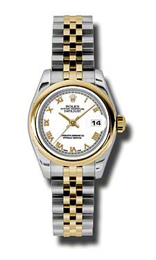 Rolex Pre Owned Datejust Steel and Yellow Gold White Roman Dial on Jubilee 26mm