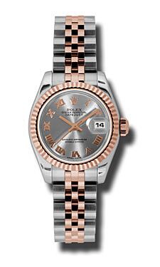 Rolex Pre Owned Datejust Steel and Rose Gold Steel Roman Dial on Jubilee 26mm
