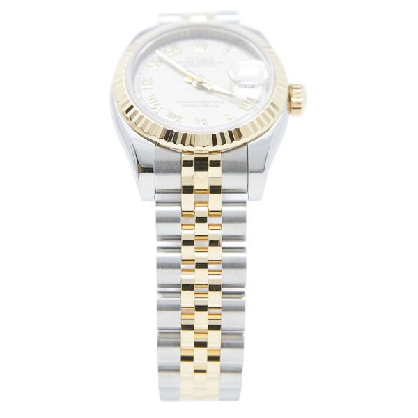 Rolex Pre-Owned Lady-Datejust Steel + Yellow Gold Ivory Pyramid Roman Dial [COMPLETE SET] 26mm
