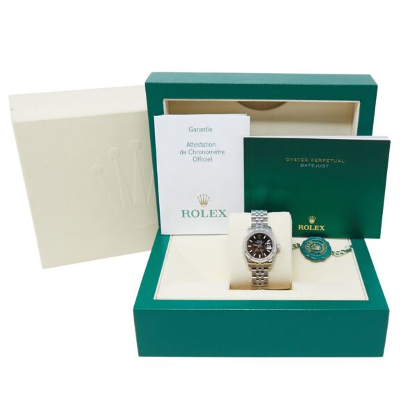 Rolex Pre-Owned Lady-Datejust 26 Steel and White Gold Black Dial on Jubilee Bracelet [COMPLETE SET]
