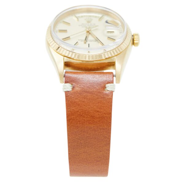 Rolex Day-Date Yellow Gold Champagne Dial Custom Leather Strap [WATCH AND BOX] 36mm