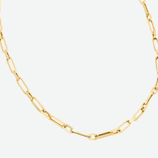14K Yellow Gold Paper Clip Chain 