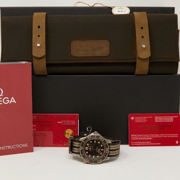 Omega Seamaster 'No Time To Die' 007 Limited Edition Diver 300 on Nato Strap Complete Set 2021