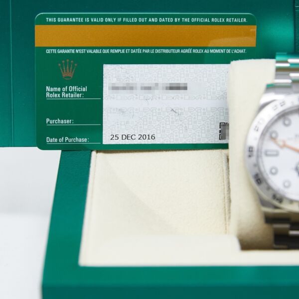 Rolex Pre-Owned Explorer II Stainless Steel White Dial on Oyster Bracelet [BOX and PAPERS] 42mm