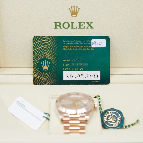 Rolex Day-Date 40 18K Rose Gold Sundust Roman Dial on Presidential Bracelet UNWORN [Complete Set] 2023