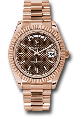 rolex presidential rose gold chocolate face
