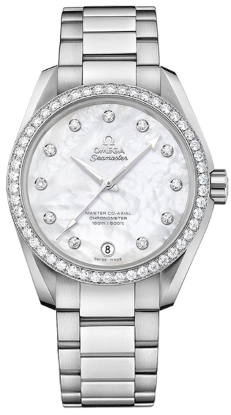 Sea Master Aqua Terra White Mother Of Pearl Dial Automatic Ladies Watch