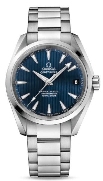 Aqua Terra Blue Dial Stainless Steel Men's Watch