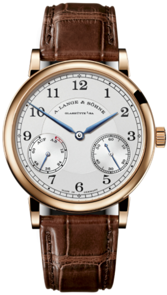 A Lange and Sohne 1850 Up / Down Silver Dial Brown Leather Men's Watch