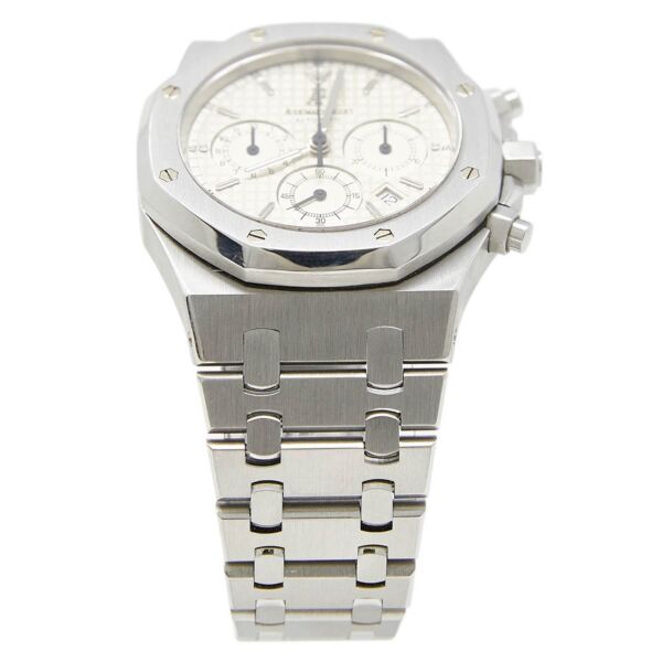 Pre Owned Royal Oak Chronograph Cream/White Dial on Bracelet 39mm With Box
