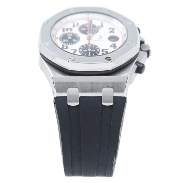 Audemars Piguet Pre-Owned Royal Oak Offshore Panda Stainless Steel Silver Dial on Rubber Strap [COMPLETE SET] 42mm