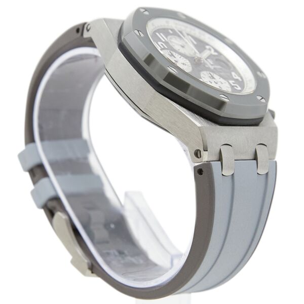Pre Owned Royal Oak Offshore 'Ghost' Titanium Grey Dial on Grey Rubber Strap 42mm Complete Box and New Card
