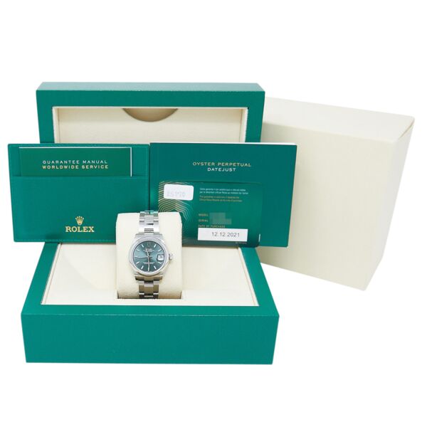 Rolex Pre-Owned Datejust 31 Stainless Steel Green Dial on Oyster Bracelet [COMPLETE SET] 2021