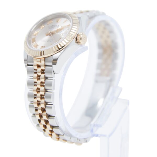 Rolex Pre-Owned Lady-Datejust Steel + Rose Gold Sundust Roman Dial on Jubilee Bracelet [COMPLETE SET] 28mm