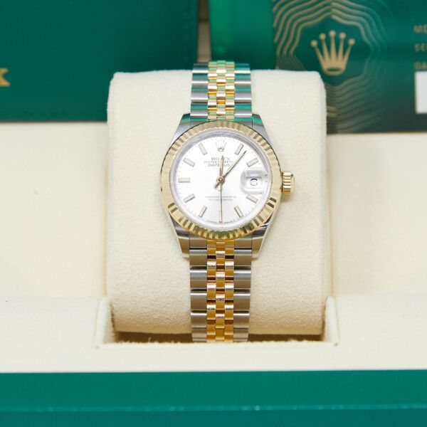 Rolex Pre-Owned Lady-Datejust Steel + Yellow Gold Silver Dial on Jubilee Bracelet [COMPLETE SET 2020] 28mm