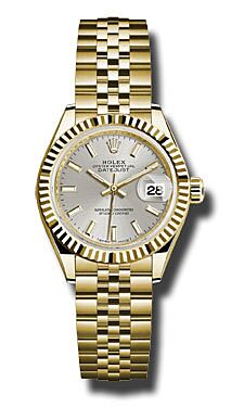Rolex Datejust Yellow Gold Silver Index Dial 28 mm