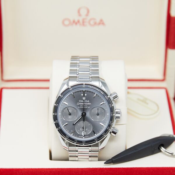 Omega Pre-Owned Speedmaster Co-axial Chronograph 38 Stainless Steel Grey Dial [COMPLETE SET] 2020