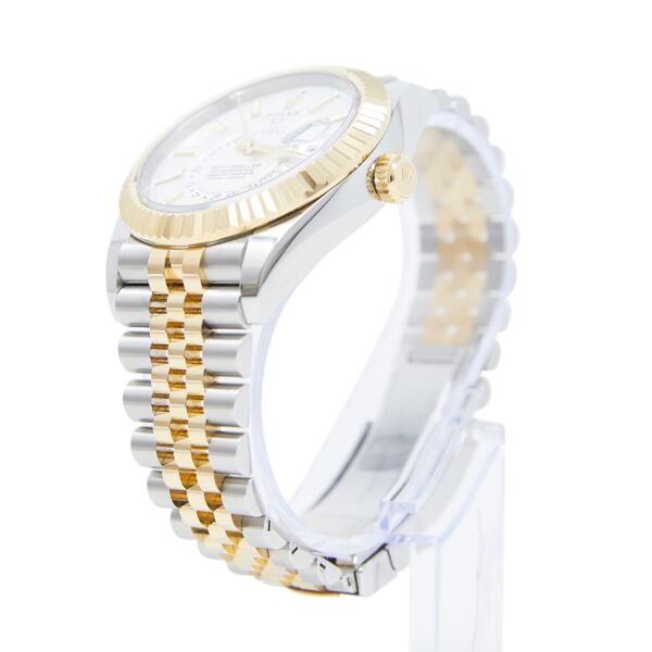 Rolex Pre-Owned Sky-Dweller Steel + Yellow Gold White Dial on Jubilee Bracelet [COMPLETE SET 2022] 42mm