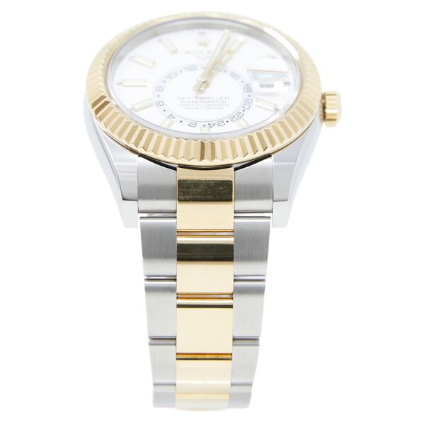 Rolex Pre-Owned Sky-Dweller Steel + Yellow Gold White Dial on Oyster Bracelet [COMPLETE SET] 42mm