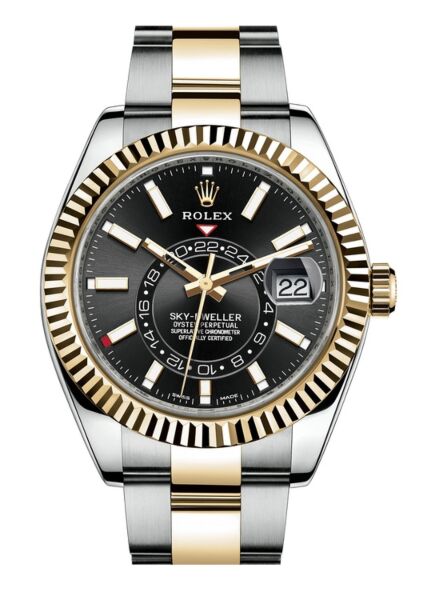 Rolex Sky-Dweller Steel and Yellow Gold Black Dial on Oyster Bracelet 42mm
