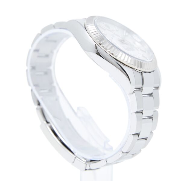 Rolex Pre-Owned Sky-Dweller Stainless Steel + White Gold White Dial on Oyster Bracelet [COMPLETE SET] 42mm