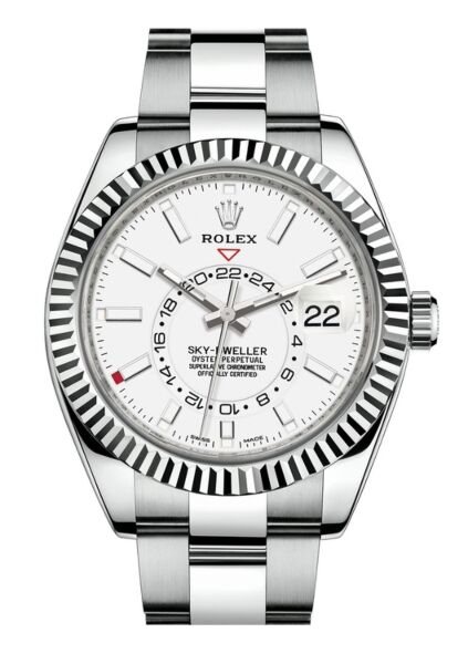 Rolex Sky-Dweller Stainless Steel and White Gold White Dial on Oyster Bracelet 42mm