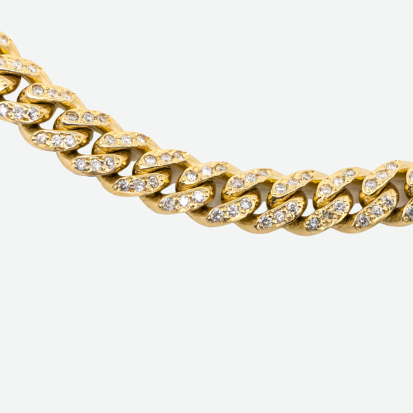 14K Yellow Gold Cuban Link Chain 15 inches 