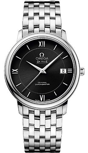 De Ville Prestige Co-Axial Automatic Black Dial Stainless Steel Men's Watch