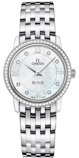 DeVille Prestige Mother of Pearl Diamond Stainless Steel Ladies Watch