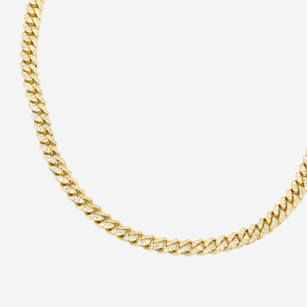 14K Yellow Gold Cuban Link Chain 15 inches 