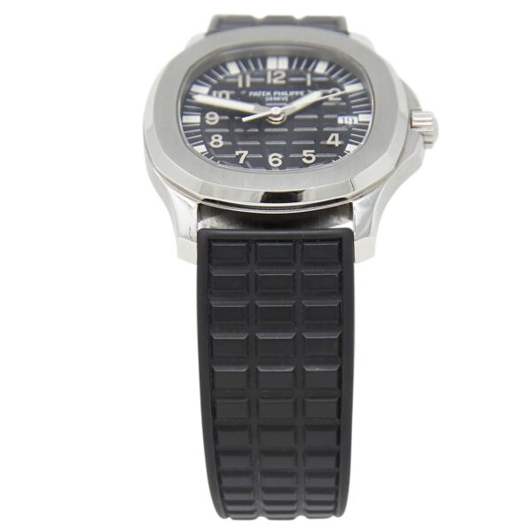 Pre Owned Aquanaut Stainless Steel Black Dial on Rubber Strap 36mm Box and Archives