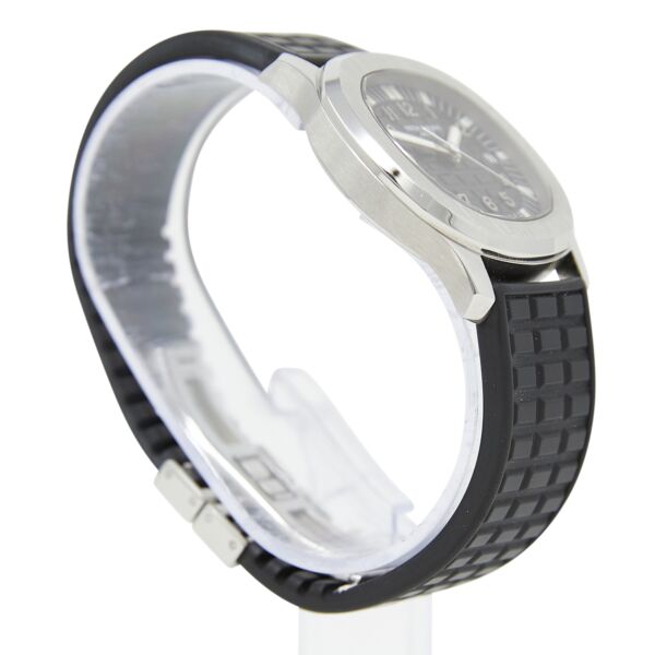 Pre Owned Aquanaut Stainless Steel Black Dial on Rubber Strap 36mm Box and Archives